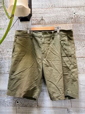 7 For All Mankind | Men's "Go-To Chino Short" - 32, Military Green/Khaki
